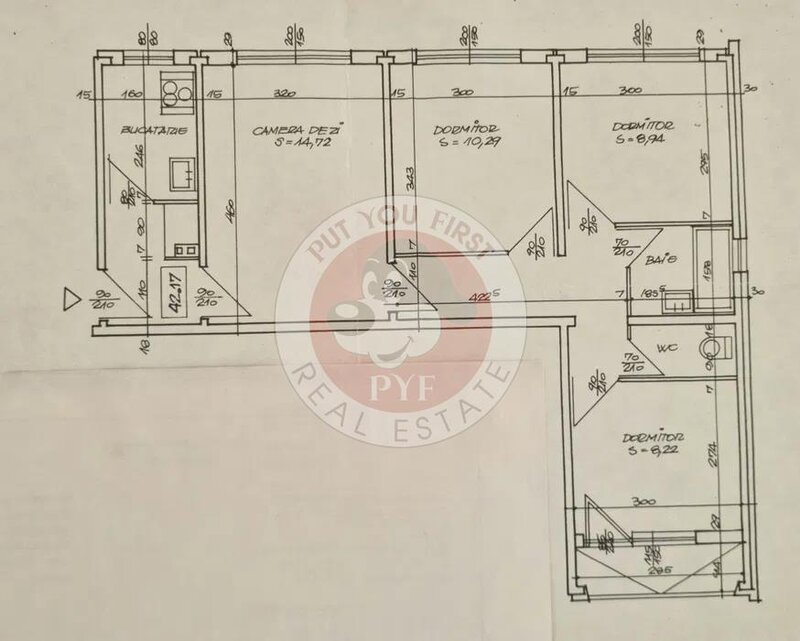 Plaza MALL | Apartament 4 camere | 67mp | semidecomandat | B8805